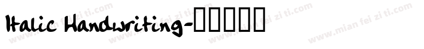 Italic Handwriting字体转换